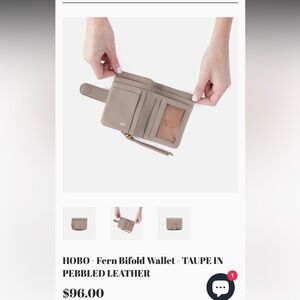 Taupe Hobo Fern bifold wallet